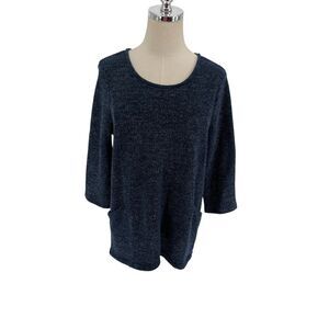 Chico's Sweater Women's Size Medium Navy Pullover